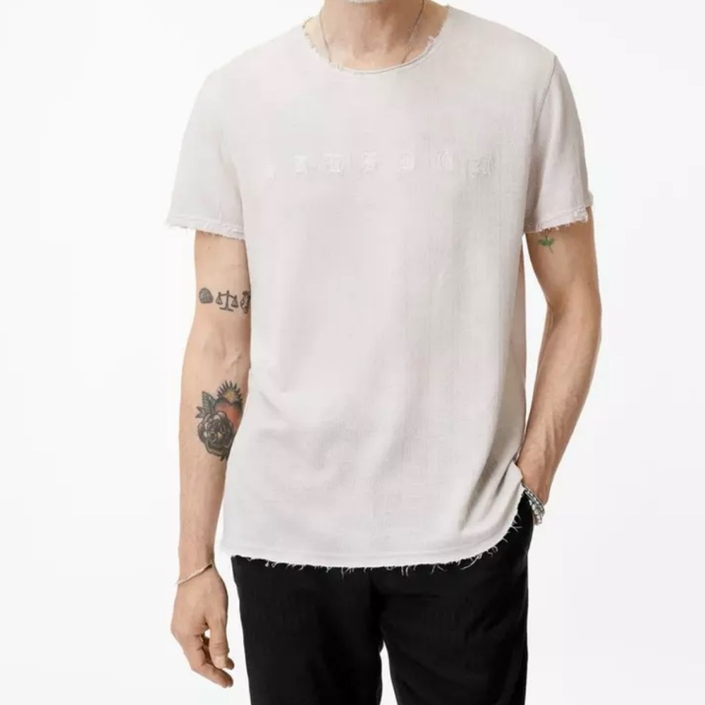 John Varvatos Men's Salt Colored Freedom T-Shirt | Brand New w/Tags